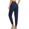 imagebaleaf Womens Joggers Lightweight Hiking Pants High Waist 5 Zipper Pockets Quick Dry Travel Athletic UPF50Blue 28 Inseam
