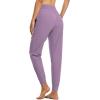 imagebaleaf Womens Joggers Lightweight Hiking Pants High Waist 5 Zipper Pockets Quick Dry Travel Athletic UPF50Grape 28 Inseam