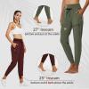 imagebaleaf Womens Joggers Lightweight Hiking Pants High Waist 5 Zipper Pockets Quick Dry Travel Athletic UPF50Khaki 28 Inseam