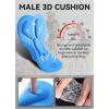imageBALEAF Mens Mountain Bike Shorts 3D Padded Loosefit MTB Cycling Bicycle Lightweight Zipper PocketsDeep Blue