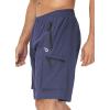 imageBALEAF Mens Mountain Bike Shorts 3D Padded Loosefit MTB Cycling Bicycle Lightweight Zipper PocketsNavy Blue
