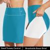 imageBALEAF Womens 2024 17quot Swim Skirt Bottoms High Waisted Modest Bathing Suit Skirt Tummy Control Swim BottomsAqua Blue