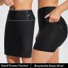 imageBALEAF Womens 2024 17quot Swim Skirt Bottoms High Waisted Modest Bathing Suit Skirt Tummy Control Swim BottomsBlack