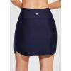 imageBALEAF Womens 2024 17quot Swim Skirt Bottoms High Waisted Modest Bathing Suit Skirt Tummy Control Swim BottomsDark Blue