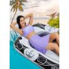 imageBALEAF Womens 2024 17quot Swim Skirt Bottoms High Waisted Modest Bathing Suit Skirt Tummy Control Swim BottomsPurple