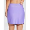 imageBALEAF Womens 2024 17quot Swim Skirt Bottoms High Waisted Modest Bathing Suit Skirt Tummy Control Swim BottomsPurple