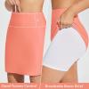 imageBALEAF Womens 2024 17quot Swim Skirt Bottoms High Waisted Modest Bathing Suit Skirt Tummy Control Swim BottomsScorched Red