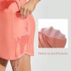 imageBALEAF Womens 2024 17quot Swim Skirt Bottoms High Waisted Modest Bathing Suit Skirt Tummy Control Swim BottomsScorched Red