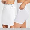 imageBALEAF Womens 2024 17quot Swim Skirt Bottoms High Waisted Modest Bathing Suit Skirt Tummy Control Swim BottomsWhite