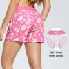 imageBALEAF Womens 3 5quot Quick Dry High Waisted Swim Board Shorts UPF 50 Swimsuit Bottom Trunks with LinerPink White Flowers