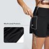 imageBALEAF Womens 4quot High Waisted Swim Shorts Quick Dry Board Shorts UPF50 Swimsuit with Liner and PocketsBlack