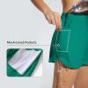 imageBALEAF Womens 4quot High Waisted Swim Shorts Quick Dry Board Shorts UPF50 Swimsuit with Liner and PocketsGreen