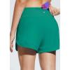 imageBALEAF Womens 4quot High Waisted Swim Shorts Quick Dry Board Shorts UPF50 Swimsuit with Liner and PocketsGreen