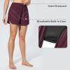 imageBALEAF Womens 4quot High Waisted Swim Shorts Quick Dry Board Shorts UPF50 Swimsuit with Liner and PocketsWine Red