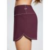 imageBALEAF Womens 4quot High Waisted Swim Shorts Quick Dry Board Shorts UPF50 Swimsuit with Liner and PocketsWine Red