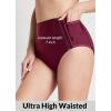 imageBALEAF Womens Modest Bikini Bottom High Waisted Swim Bottoms Full Coverage Bathing Suit BottomWine Red