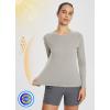 imageBALEAF Womens UPF 50 Sun Shirts Long Sleeve UV Protection Rash Guard Lightweight Quick Dry SPF Hiking Tops Outdoor06upgrade Khaki