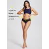 imageBALEAF Womens V Cut Cheeky Bikini Bottoms High Cut Ruched Twist Front Swim Bathing Suit BottomBlack