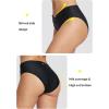 imageBALEAF Womens V Cut Cheeky Bikini Bottoms High Cut Ruched Twist Front Swim Bathing Suit BottomBlack