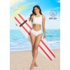 imageBALEAF Womens V Cut Cheeky Bikini Bottoms High Cut Ruched Twist Front Swim Bathing Suit BottomWhite