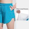 imagebaleaf Womens 3quot5quot Quick Dry Mesh Swim Shorts Tankini Bottom with Liner Athletic Gym RunningAqua Blue