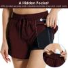 imagebaleaf Womens 3quot5quot Quick Dry Mesh Swim Shorts Tankini Bottom with Liner Athletic Gym RunningRed Wine