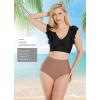 imagebaleaf Womens Modest Bikini Bottom High Waisted Swim Bottoms Full Coverage Bathing Suit BottomBrown