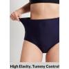 imagebaleaf Womens Modest Bikini Bottom High Waisted Swim Bottoms Full Coverage Bathing Suit BottomDark Blue