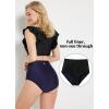 imagebaleaf Womens Modest Bikini Bottom High Waisted Swim Bottoms Full Coverage Bathing Suit BottomDark Blue