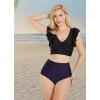imagebaleaf Womens Modest Bikini Bottom High Waisted Swim Bottoms Full Coverage Bathing Suit BottomDark Blue