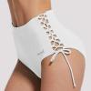 imagebaleaf Womens Modest Bikini Bottom High Waisted Swim Bottoms Full Coverage Bathing Suit BottomWhite