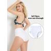 imagebaleaf Womens Modest Bikini Bottom High Waisted Swim Bottoms Full Coverage Bathing Suit BottomWhite