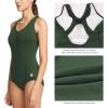 imagebaleaf Womens Racerback Athletic One Piece Modest Bathing SuitArmy Green