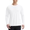 imageBALEAF Mens Sun Shirts UPF 50 UV Protection SPF Long Sleeve Rash Guard Fishing Running Quick Dry LightweightWhite