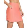 imageBALEAF Womens 2024 17quot Swim Skirt Bottoms High Waisted Modest Bathing Suit Skirt Tummy Control Swim BottomsScorched Red