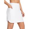 imageBALEAF Womens 2024 17quot Swim Skirt Bottoms High Waisted Modest Bathing Suit Skirt Tummy Control Swim BottomsWhite