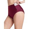 imageBALEAF Womens Modest Bikini Bottom High Waisted Swim Bottoms Full Coverage Bathing Suit BottomWine Red
