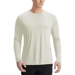 imageBALEAF Mens Sun Shirts UPF 50 UV Protection SPF Long Sleeve Rash Guard Fishing Running Quick Dry LightweightLight Brown