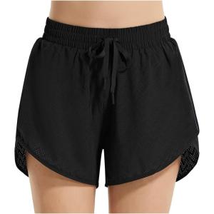 imagebaleaf Womens 3quot5quot Quick Dry Mesh Swim Shorts Tankini Bottom with Liner Athletic Gym RunningBlack