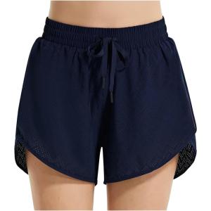 imagebaleaf Womens 3quot5quot Quick Dry Mesh Swim Shorts Tankini Bottom with Liner Athletic Gym RunningDark Blue