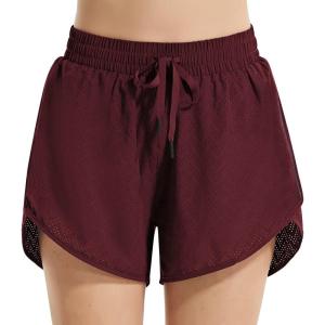 imagebaleaf Womens 3quot5quot Quick Dry Mesh Swim Shorts Tankini Bottom with Liner Athletic Gym RunningRed Wine