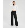 imageBALEAF Fleece Lined Thermal Pants Women Sweatpants Wide Leg Water Resistant Casual Lounge with Pockets Yoga WorkoutBlack