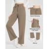 imageBALEAF Fleece Lined Thermal Pants Women Sweatpants Wide Leg Water Resistant Casual Lounge with Pockets Yoga WorkoutBrown