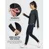 imageBALEAF Long Sleeve Workout Tops for Women Running Athletic Shirts Active Quick Dry Lightweight Moisture WickingCblack