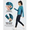 imageBALEAF Long Sleeve Workout Tops for Women Running Athletic Shirts Active Quick Dry Lightweight Moisture WickingCblue I