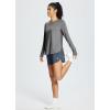 imageBALEAF Long Sleeve Workout Tops for Women Running Athletic Shirts Active Quick Dry Lightweight Moisture WickingCgrey