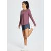 imageBALEAF Long Sleeve Workout Tops for Women Running Athletic Shirts Active Quick Dry Lightweight Moisture WickingCpurple