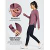 imageBALEAF Long Sleeve Workout Tops for Women Running Athletic Shirts Active Quick Dry Lightweight Moisture WickingCpurple