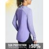 imageBALEAF Long Sleeve Workout Tops for Women Running Athletic Shirts Active Quick Dry Lightweight Moisture WickingCsunset Purple