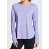 imageBALEAF Long Sleeve Workout Tops for Women Running Athletic Shirts Active Quick Dry Lightweight Moisture WickingCsunset Purple